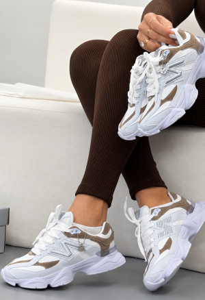 Tênis Casual Feminino NB 9060 Branco Castor