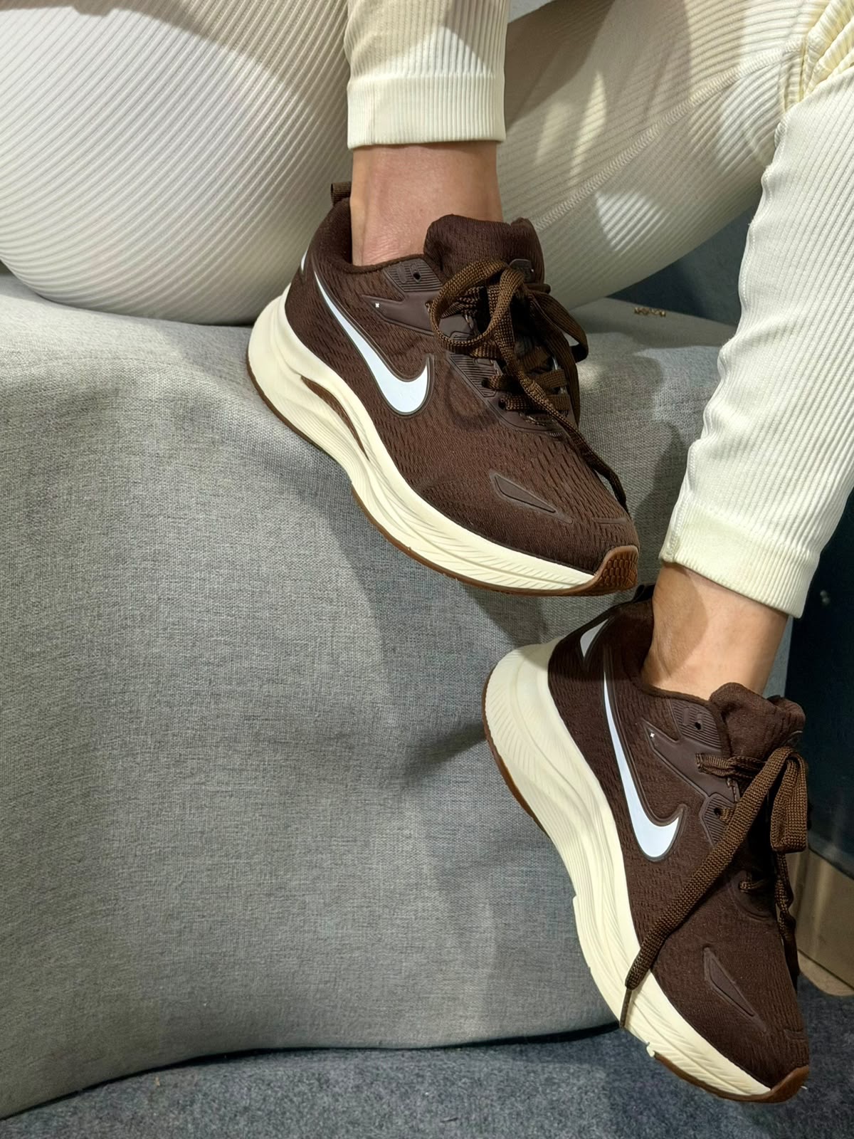 Tênis Esportivo Fit Marrom Unissex – Conforto e Estilo para o Dia a Dia - Imagem 3